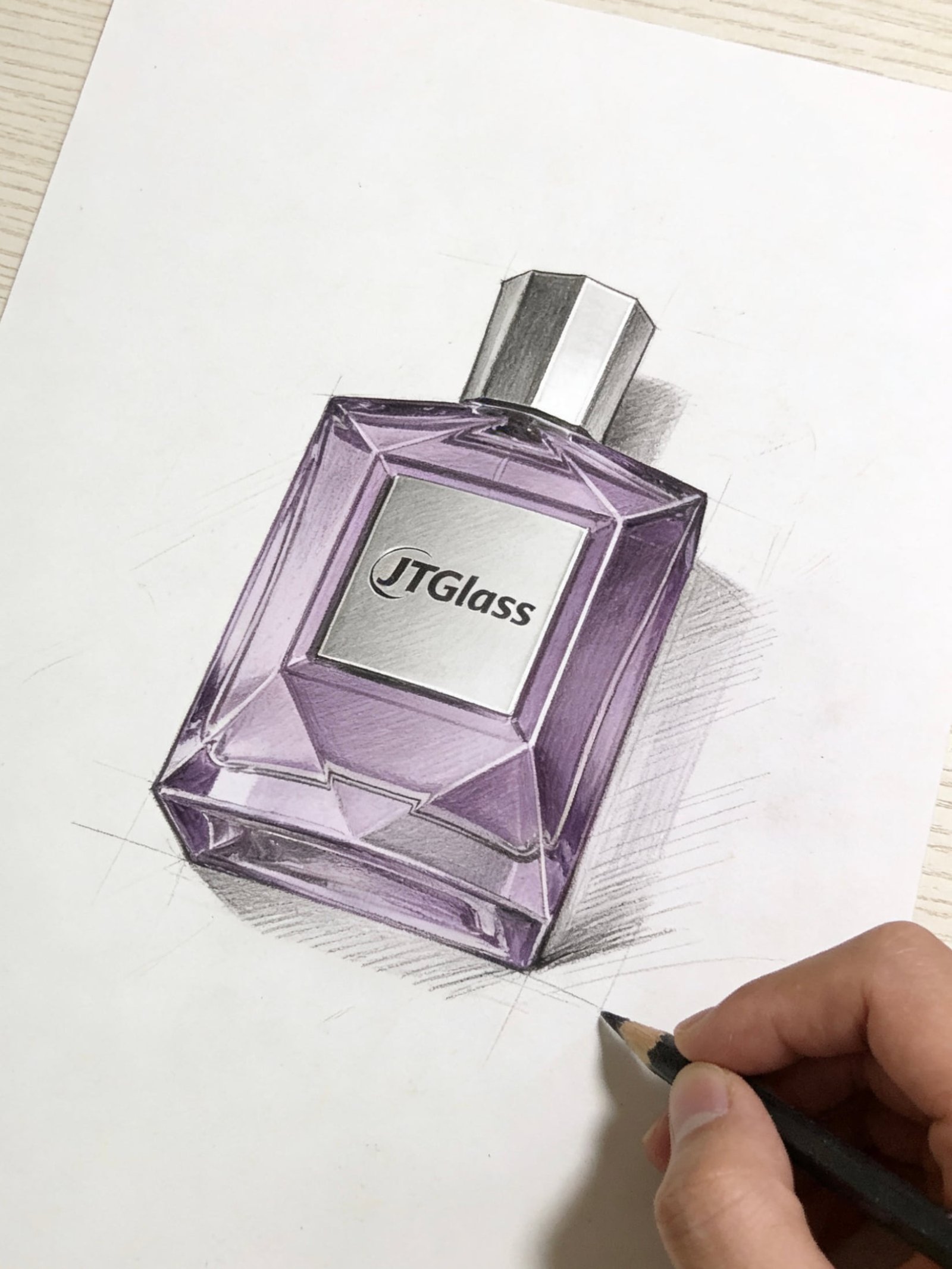 Custom brand logo on glass perfume bottle -- silk screen printing, gold hot stamping, decal and laser engraving for OEM cosmetic packaging