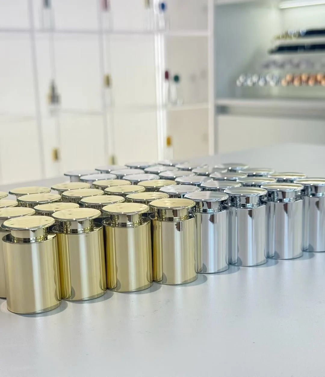 Crystal clear glass bottle detail