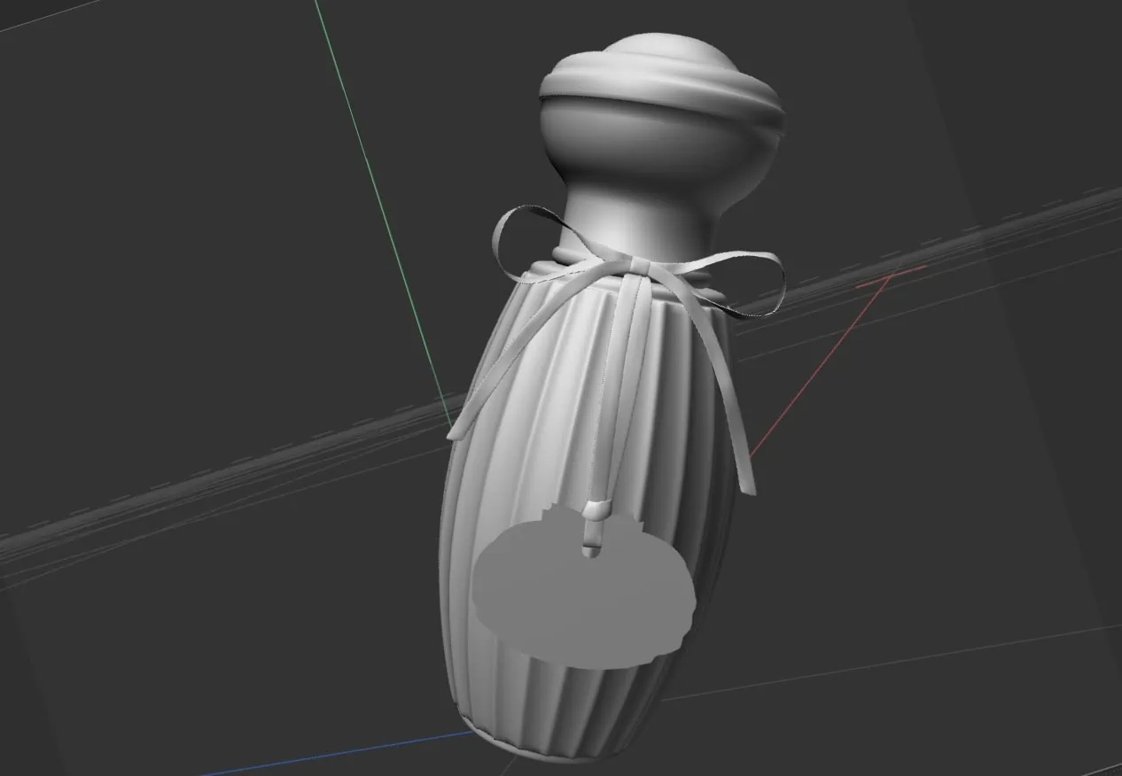 High white glass perfume bottle design sample
