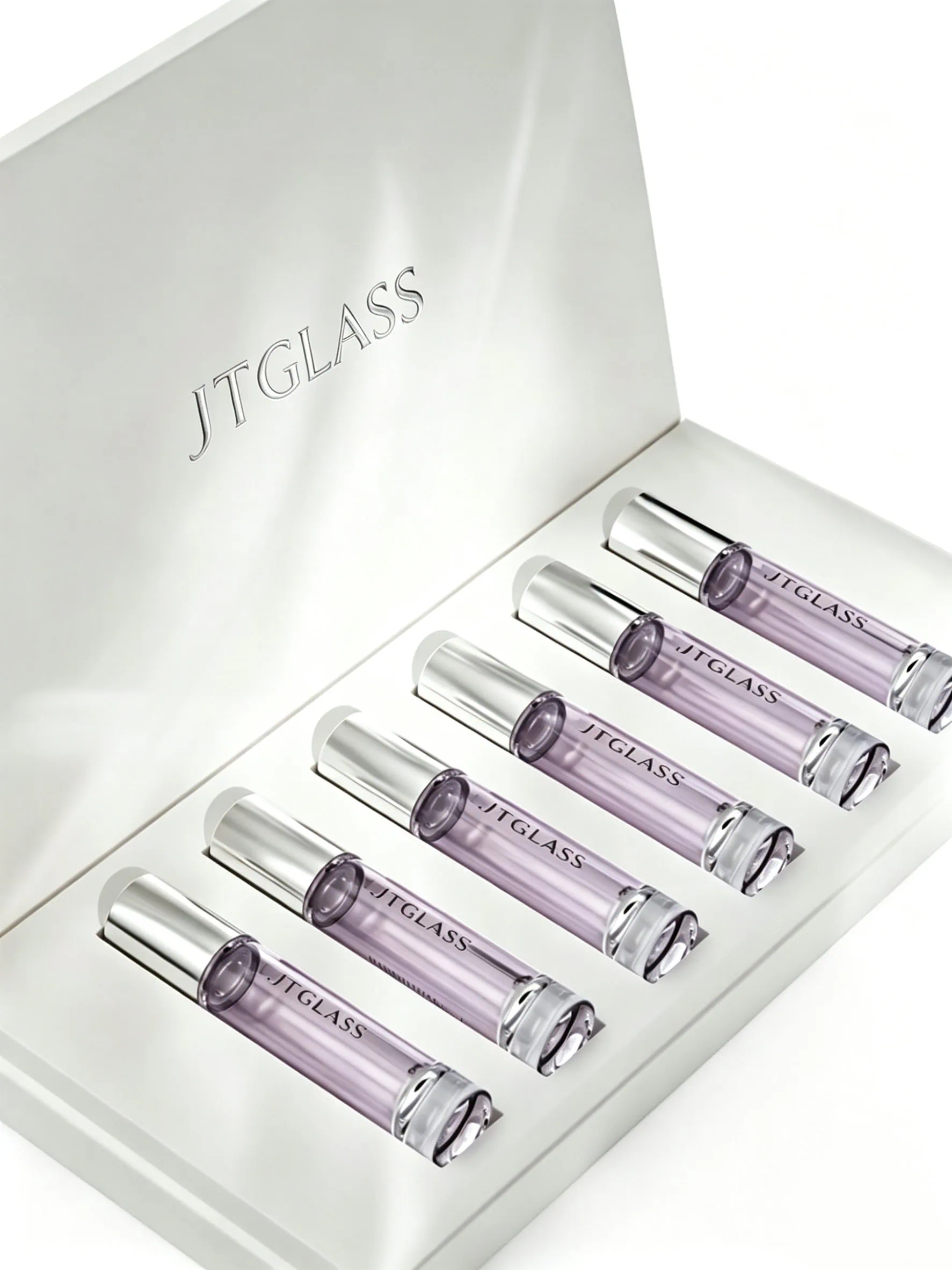 Refillable luxury perfume glass bottle system -- eco-friendly fragrance packaging for premium brands