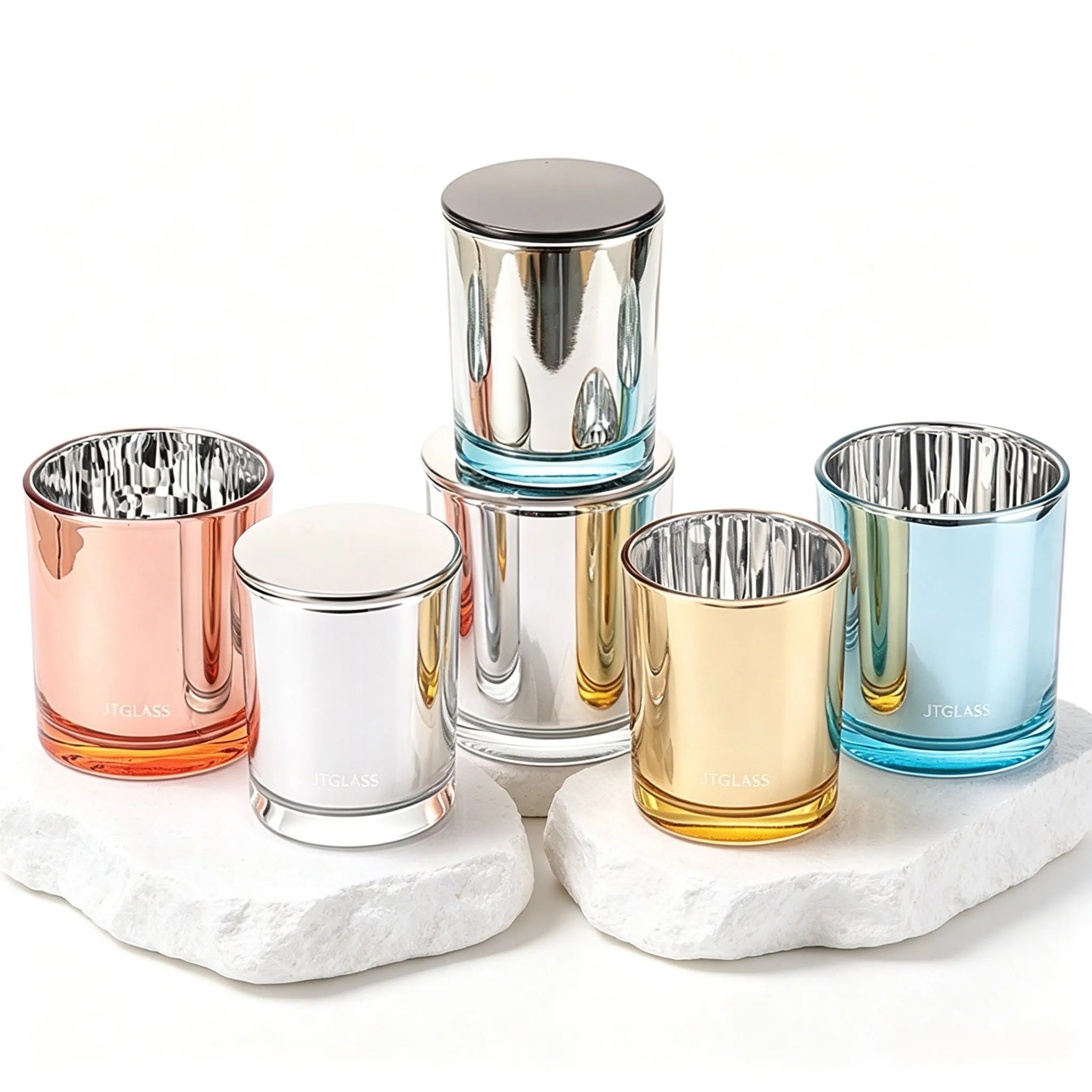 Gold electroplated metal cap surface finish