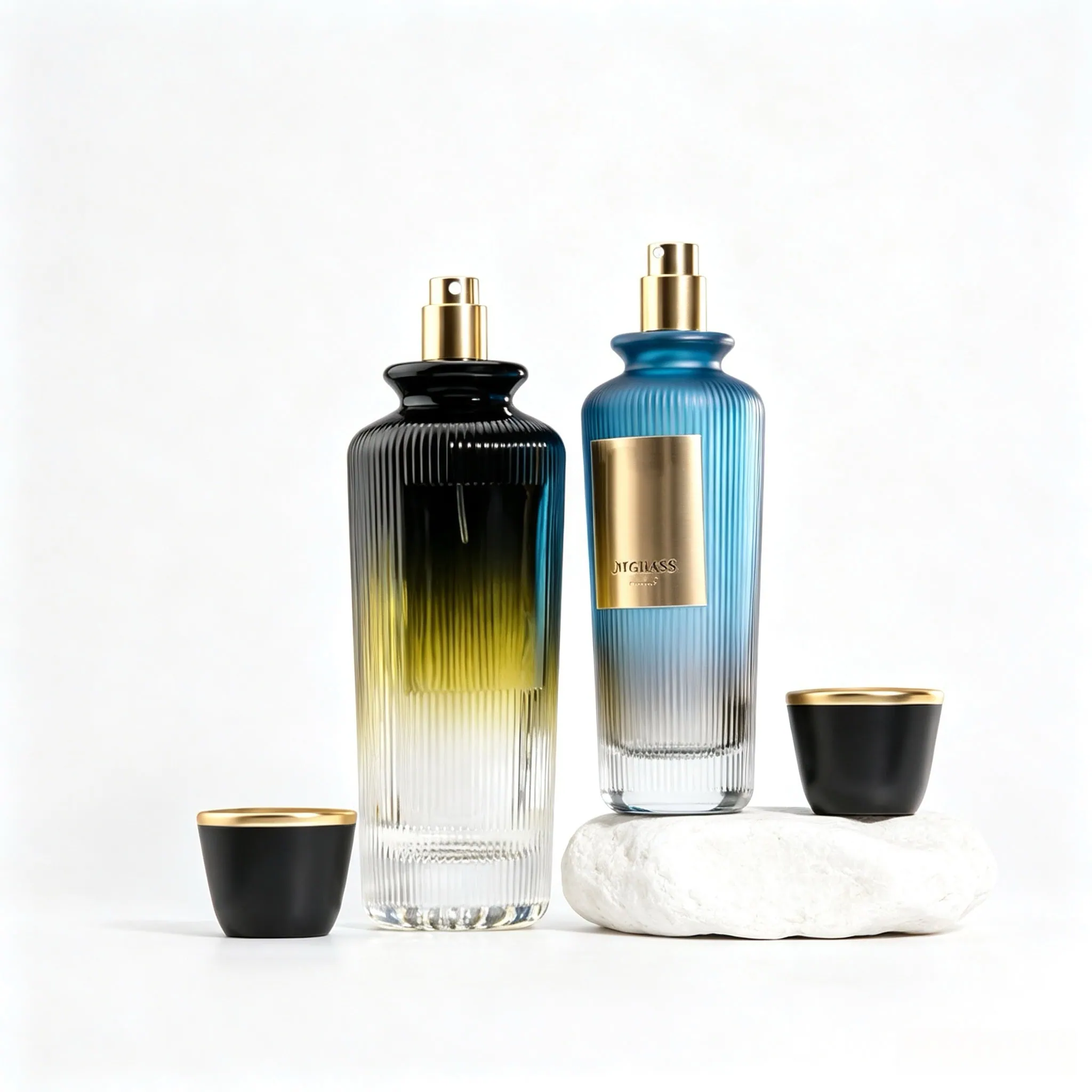 Frosted color-sprayed perfume bottle for European luxury brand