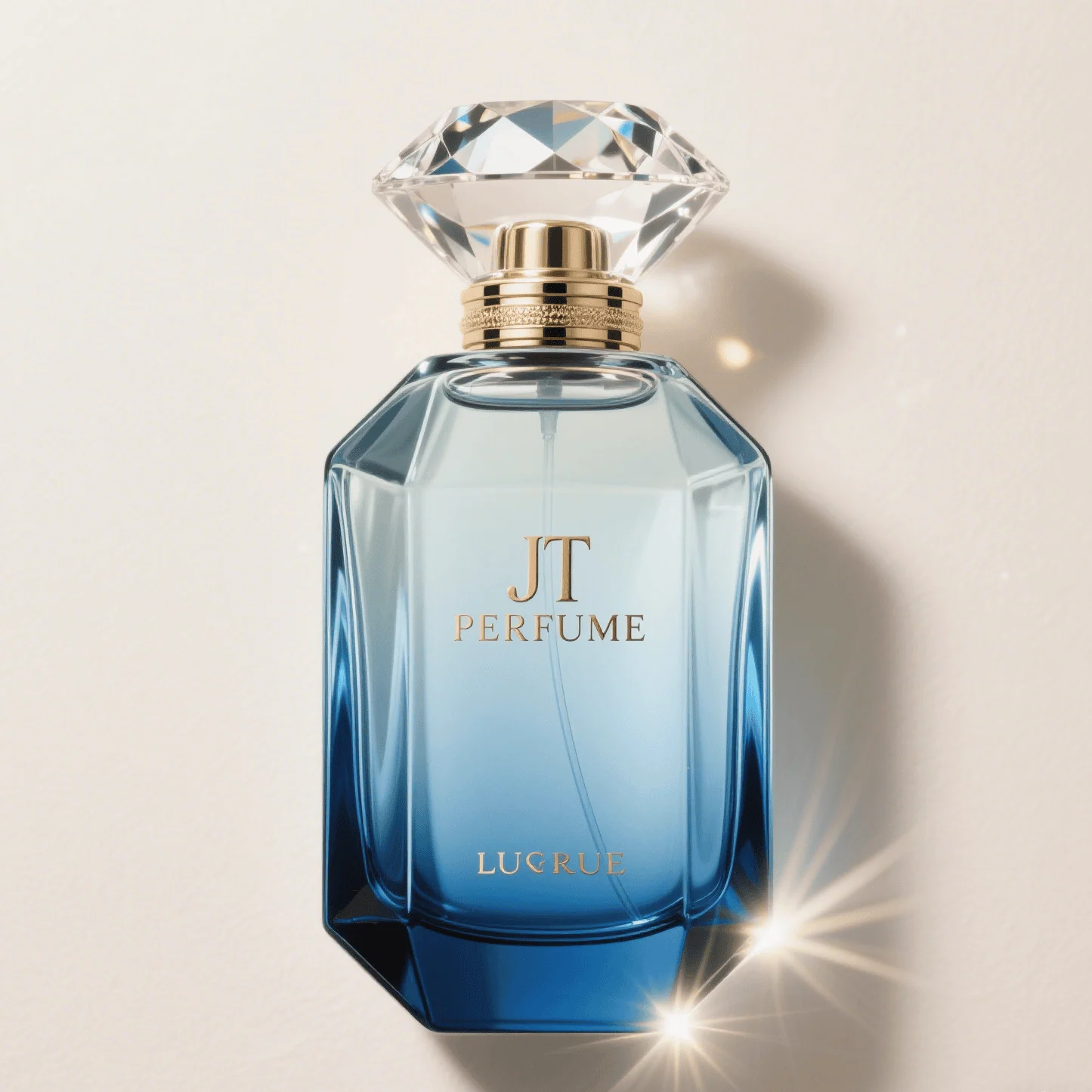 Luxury glass perfume bottle samples showcasing crystal-clear quality