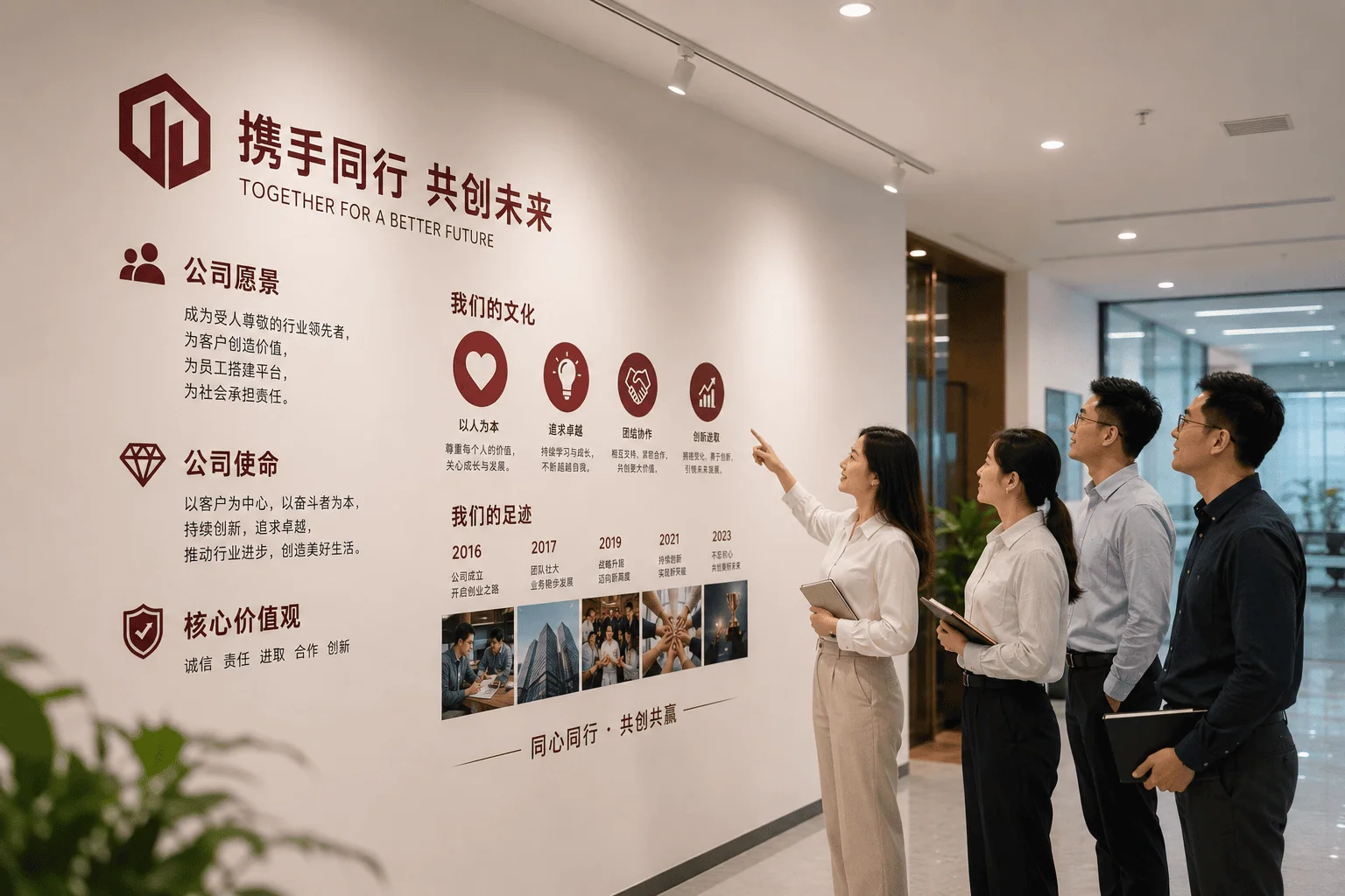 JTGlass company management and production team