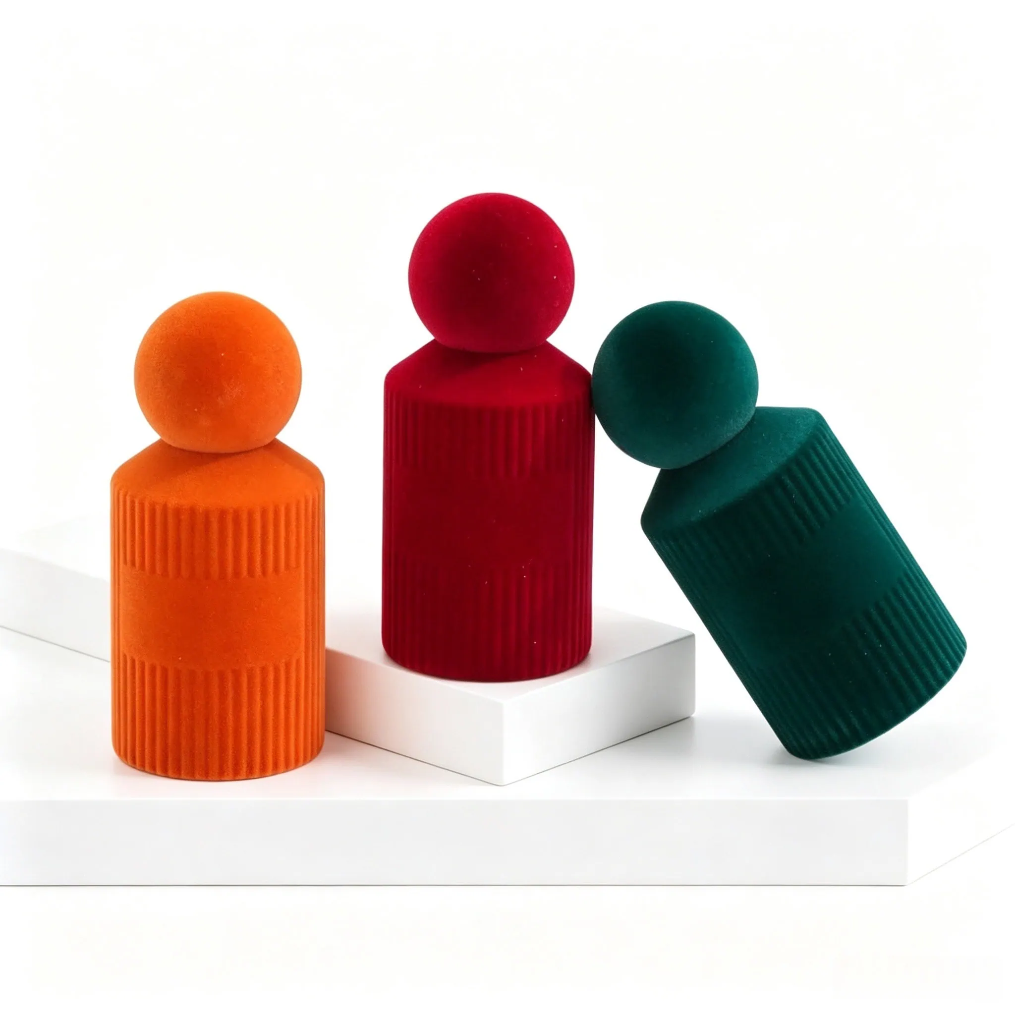 Flocking velvet texture coating on glass bottle