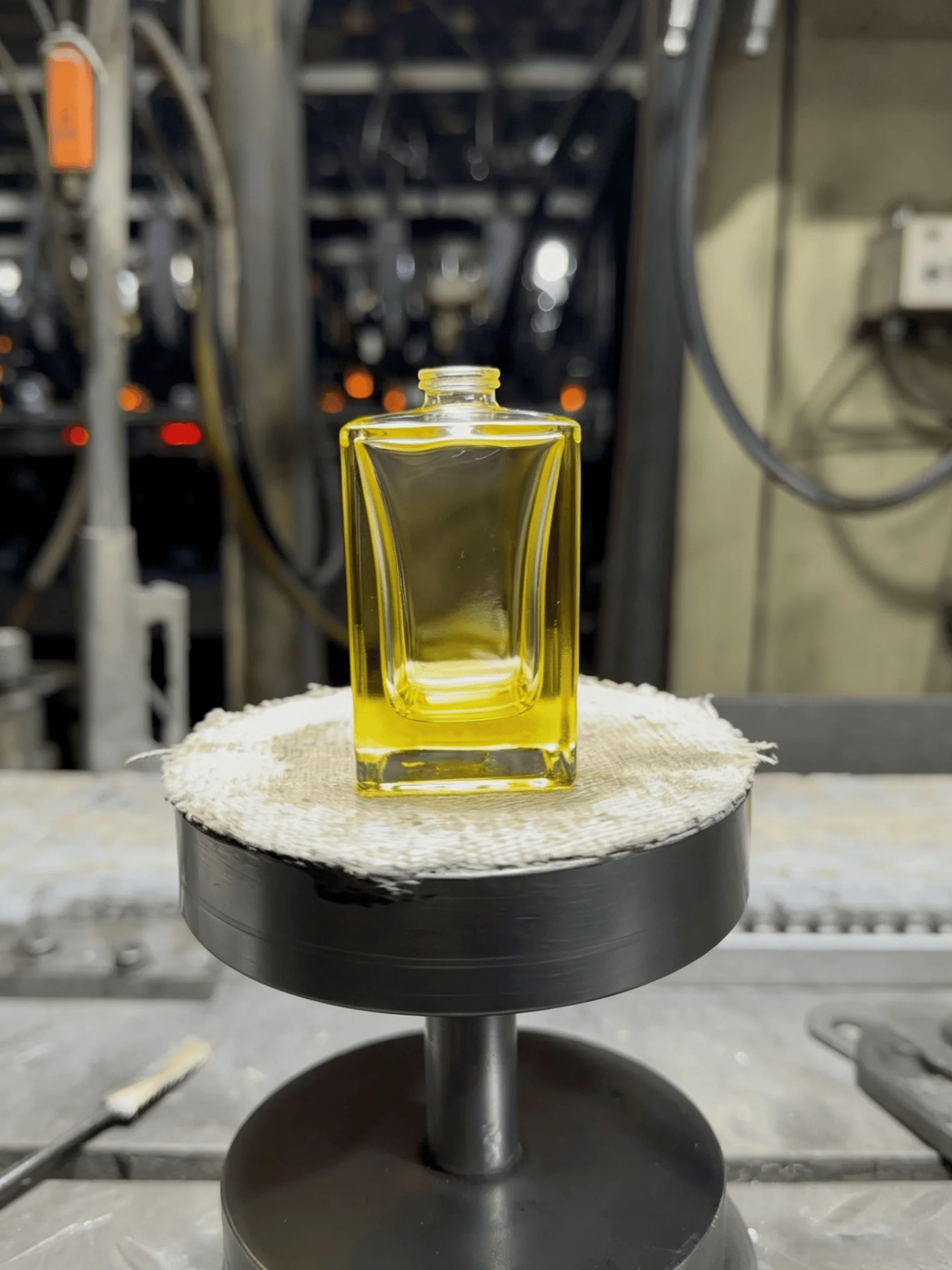 Square rectangular glass bottle -- architectural modern design mold