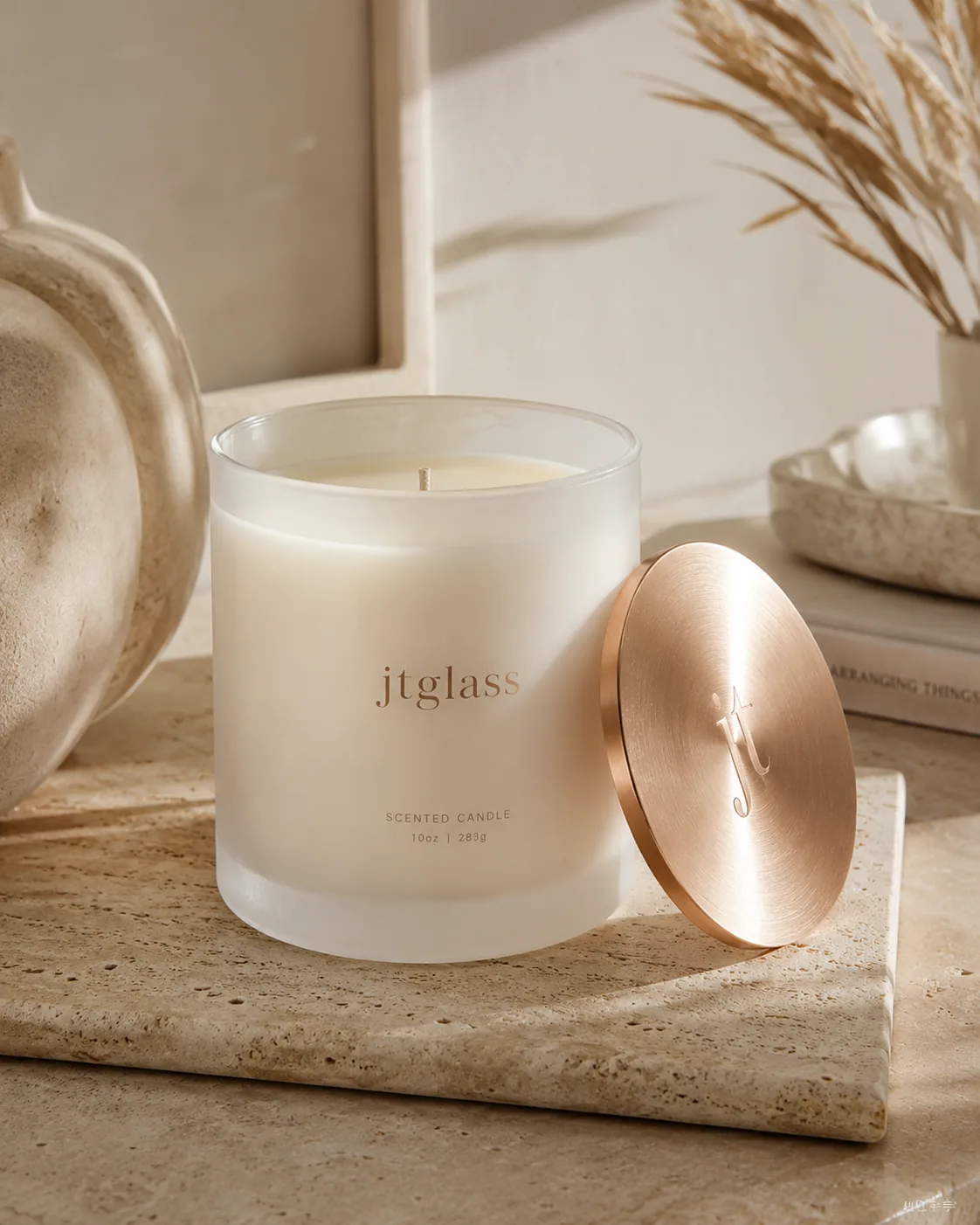 Frosted Glass Candle Jars