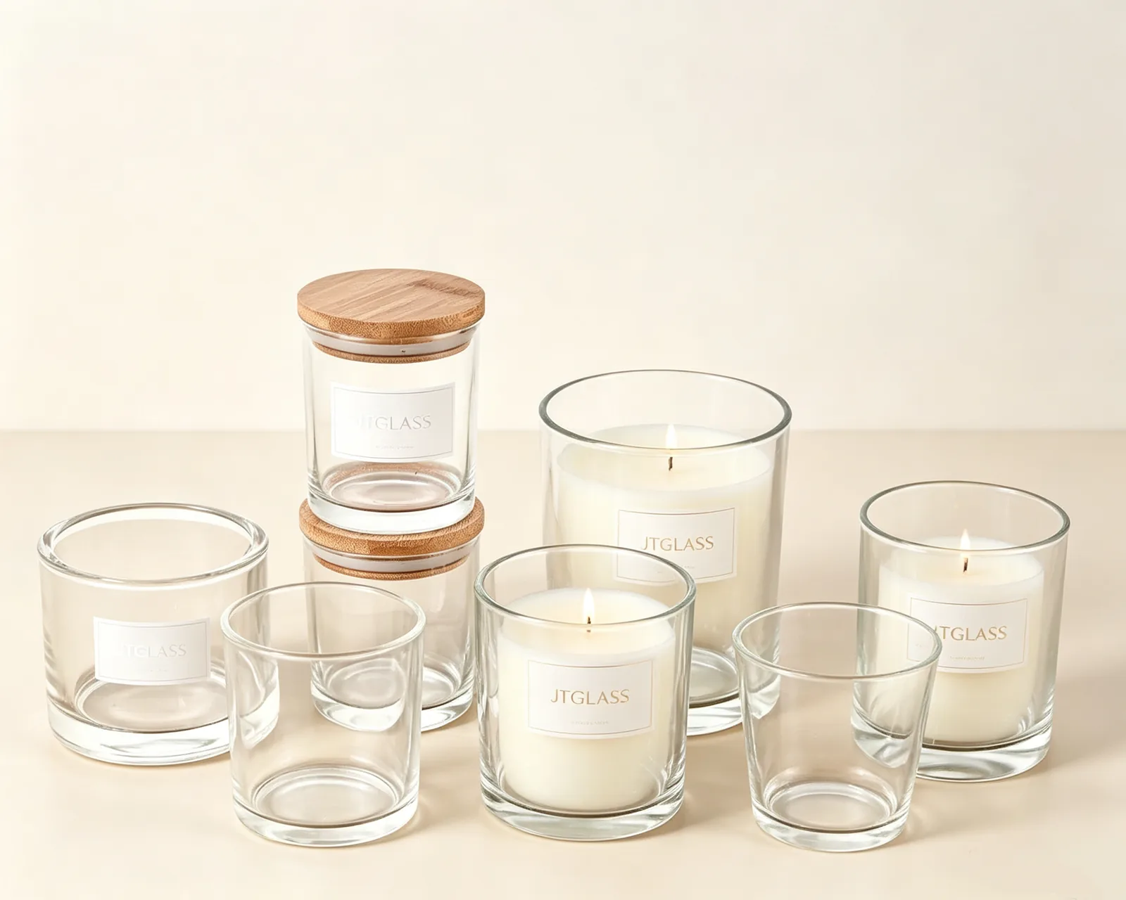Clear Glass Candle Jars