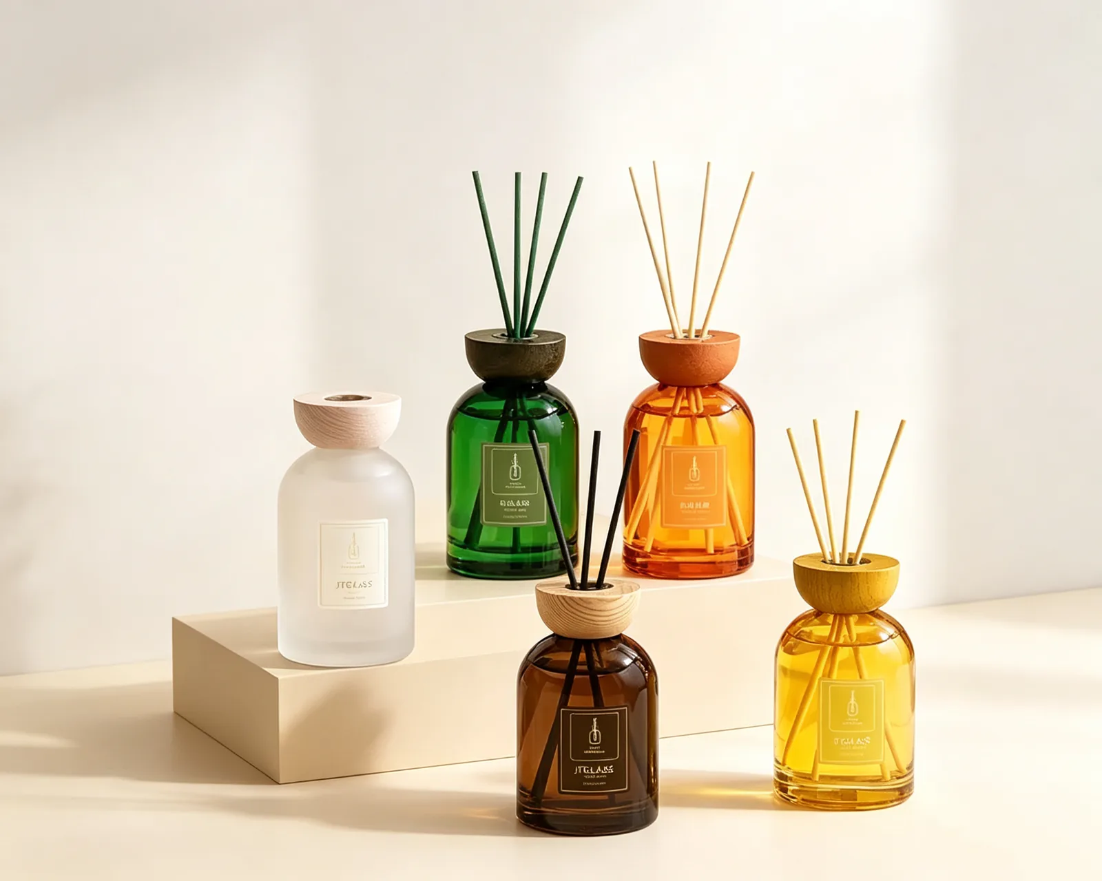 Colored glass diffuser bottles wholesale