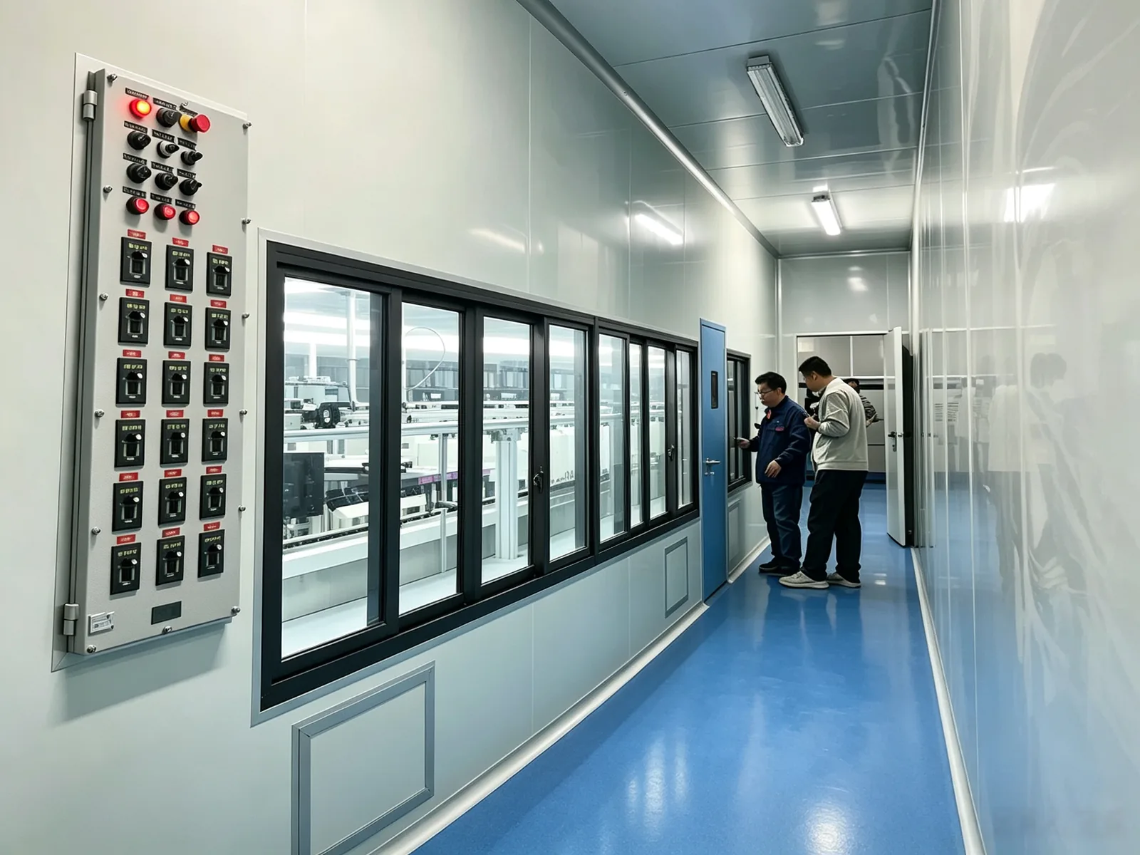 Glass packaging factory quality control station